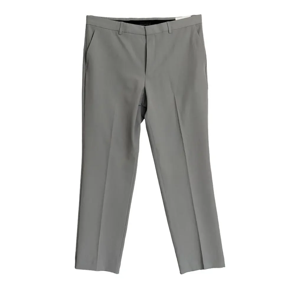 Perry Ellis Portfolio Pants Men's 36x32 Modern Fit Dress Pant Chiseled Stone NWT